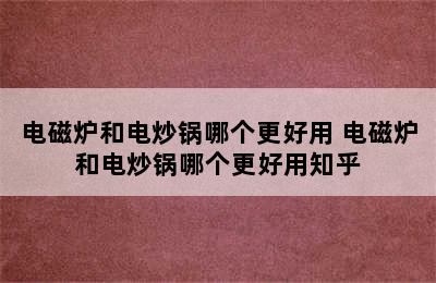 电磁炉和电炒锅哪个更好用 电磁炉和电炒锅哪个更好用知乎